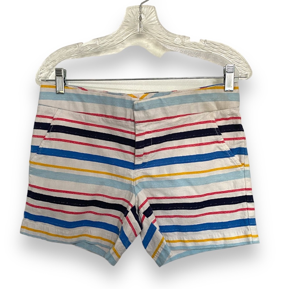 TOMMY HILFIGER  Shorts Womens Multicolor Cotton Striped Casual Beach Short Sz 4